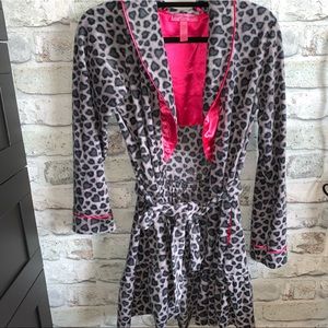 Betsey Johnson Leopard Print Robe